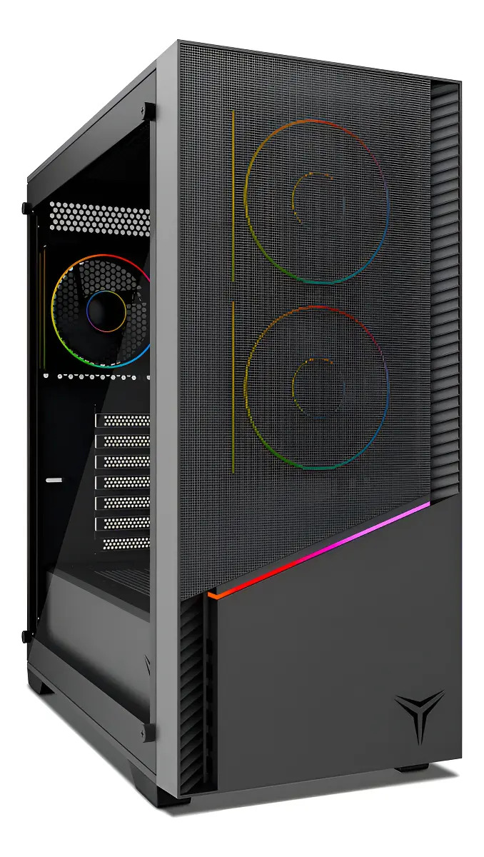 Gabinete Yeyian Elara, Midi-tower, Micro-atx/mini-itx,atx, Usb 3.0,usb C, Sin Fuente, 4 Ventiladores Argb Instalados, Tarjeta De Video Hasta 360 Mm, Ycm-apela-m1