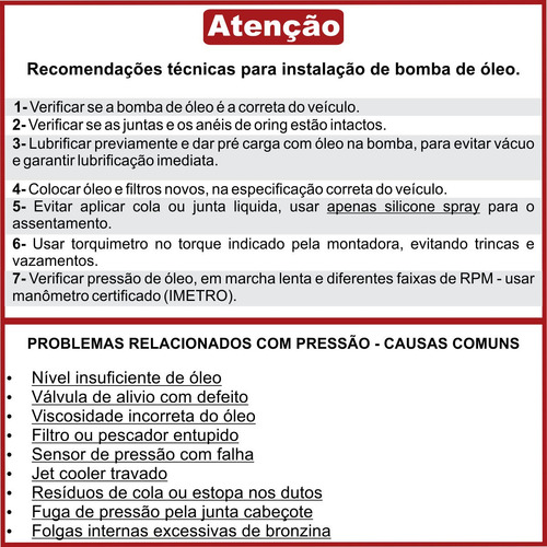 Bomba Óleo Motor Gm 1.8 E 2.0 8v Monza Kadett Ipanema Omega