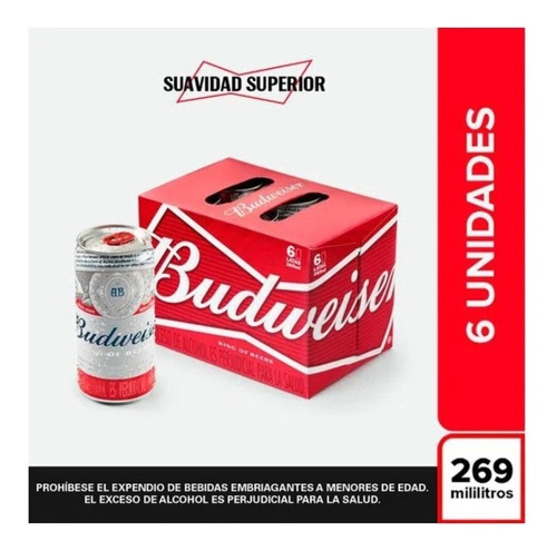 Cerveza Budweiser Lata X6und - mL a $14
