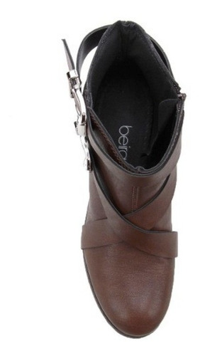 Imagem 3 de 5 de Bota Feminina Beira Rio Cano Curto 9059.101 - Marrom