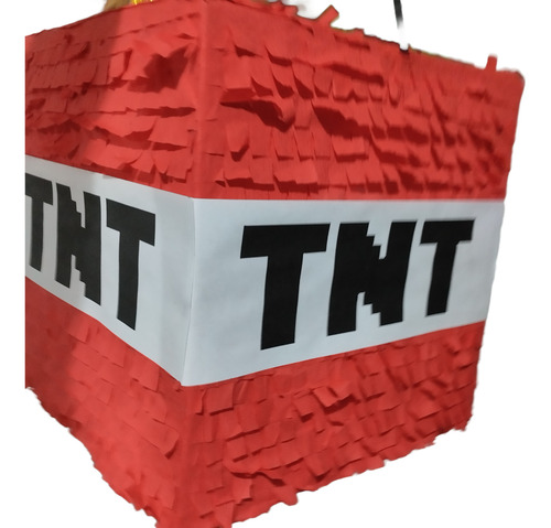 Mini Piñatas Minecraf X 12 Unidades Rojo Minecraf Cuadradas 10 X 10