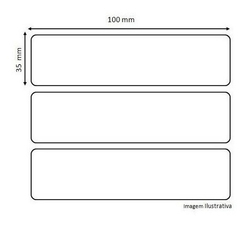 Kit 10 Rolos Etiquetas Adesiva 100x35mm Zebra Argox Elgin Cor Branco