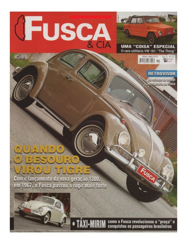 Fusca & Cia Nº22 Sedan 1300 1967 Tigre Taxi Vw 181 The Thing