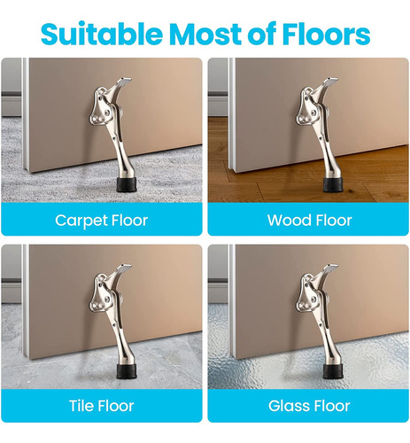 12 Pcs Kickdown Door Stops Heavy Duty Door Stops For Bottom