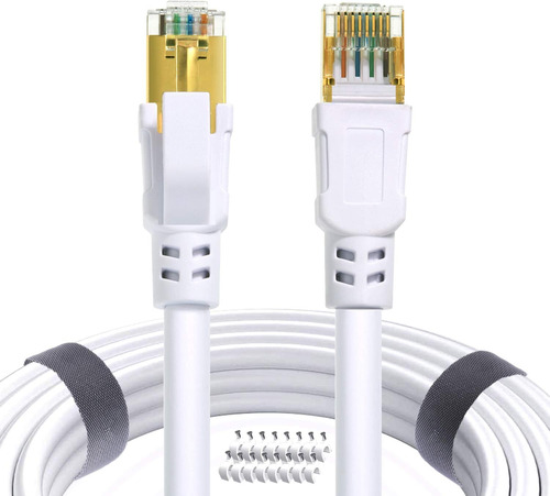Cable Ethernet 15ft Cat8, Cable De Red De Internet De Veloci