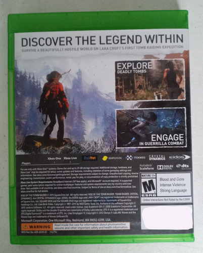 Rise Of The Tomb Raider Para Xbox One Formato Fisico (Usado)