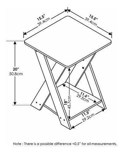 Furinno 16050ex. Mesa Auxiliar Moderna