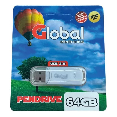 Memoria Usb Pendrive Global 64 Gb Usb 2.0 Micro Blanco X4
