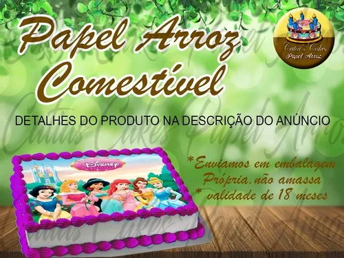 Princesas Disney M05 - Papel De Arroz Para Bolo Comestível