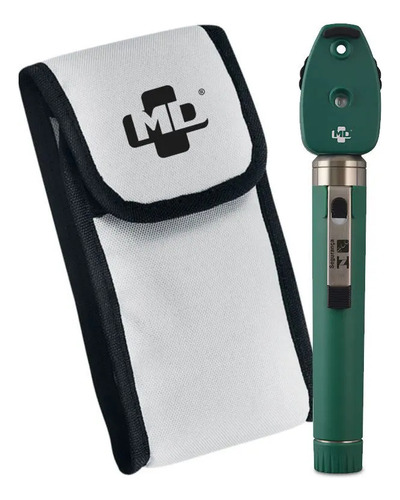 Oftalmoscópio Md 2.5v Led Com Estojo Macio Omni 3000 Verde