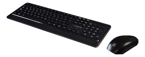 Kit Lanix De Teclado Y Mouse Inalambrico Mouse Negro Teclado Negro
