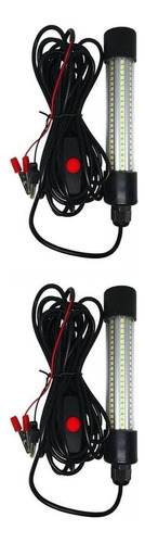 2pcs 12v Led Luces De Pesca Sumergibles Bajo El Agua Calamar