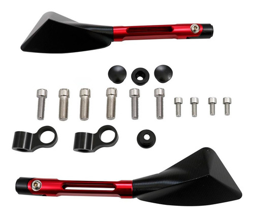 Imagem 3 de 3 de Retrovisor Esportivo Tomok Vermelho Honda Cg 160 Titan 2016