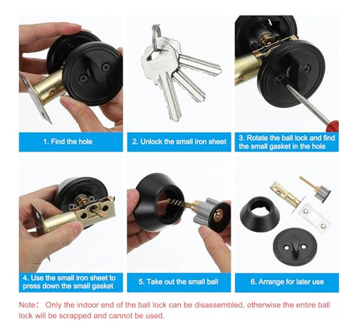 Cerrojos Cilindro Único Con Llave 3 Piezas Antirobo Exterior