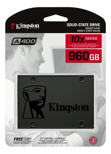 Disco Solido Interno Kingston Ssd Sata3 Sa400s37/960g 960gb