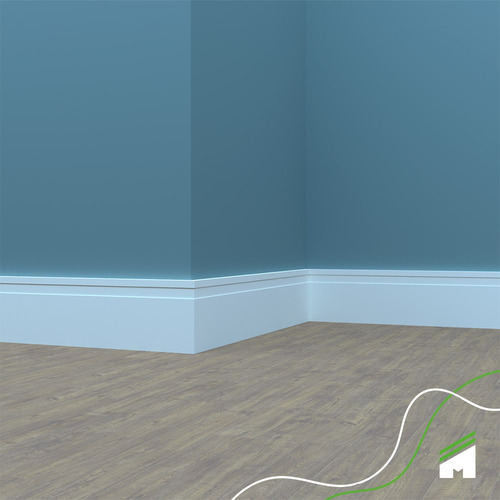 Rodapé Autocolante Eva Flexível 10x1cm - 20 Metros + Cor Branco