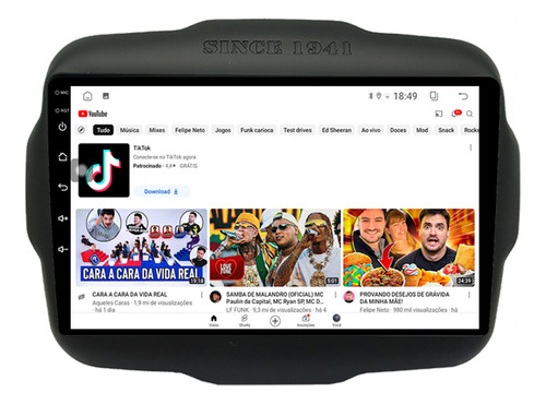 Multimidia Renegade 15/23 9p Android Carplay 2/32gb Voz