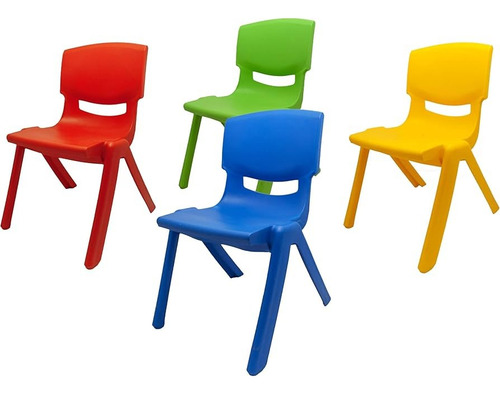 1 Mesa Y 4 Sillas Infantil Extra Reforzadas Colores A Elegir