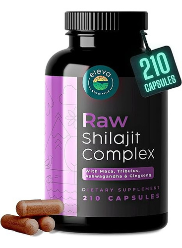 Eleva Nutrition Raw Shilajit Complex Con Maca 210 Capsulas