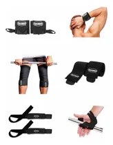 Comprar Muñequeras + Rodilleras + Straps Pack Gym Para Pesas