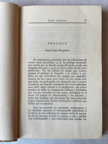 Libro Antiguo Prosas Rimadas Jose Arrese Obra Poetica