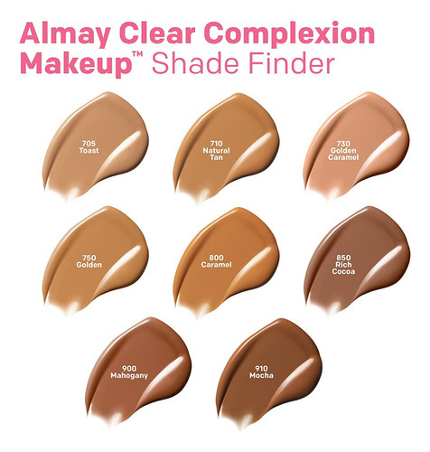 Base De Maquillaje Almay Clear Complexion Makeup Tono 800 Caramel