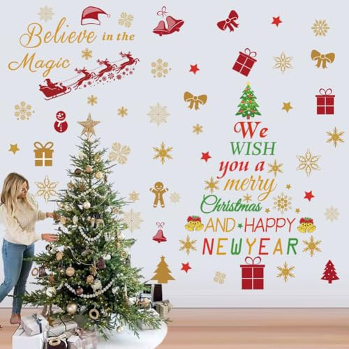 Calcomanías De Pared Con Citas De Feliz Navidad Para Decorar