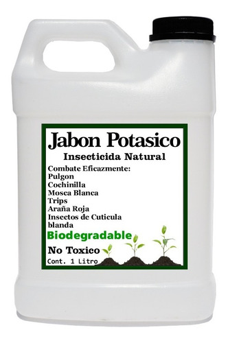 Jabon Potasico Biodegradable Natural Fácil Dilucion 1 Litro