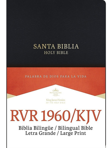 Rvr 1960/kjv Biblia Bilingüe, Negro Imitación Piel