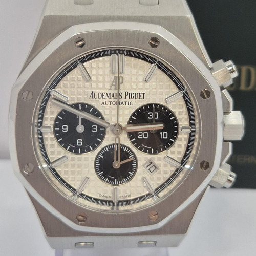 Audemars Piguet Royal Oak Chronograph Panda 41mm Completo Prateado Prateado Prata (Usado)