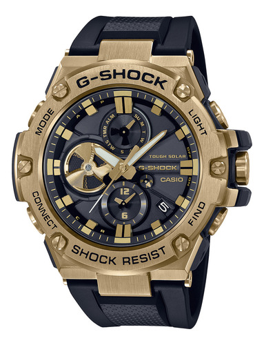 Reloj G-shock Gst-b100gb-1a9 Resina/acero Hombre Dorado