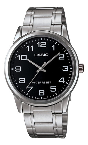 Casio #mtp -v001d-1b Easy R De Acero Inoxidable Estándar Par