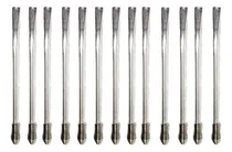 Comprar 50 Bombillas Mate Aluminio Plateadas Resorte Por Mayor