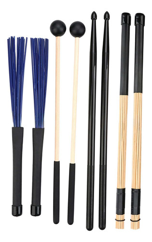 Buques De Batería Mazos Pinceles Set Anti Slip Music Lover