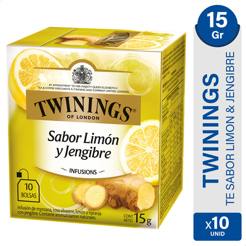 Te Twinings Sabor Limon & Jengibre Infusion Caja - 01mercado