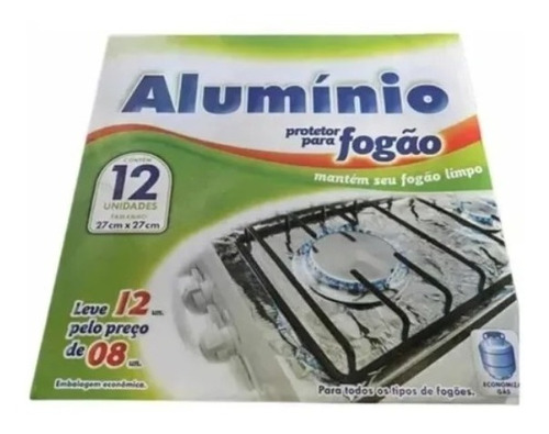 Papel Aluminio Protector Para Cocina, 12 Unidades