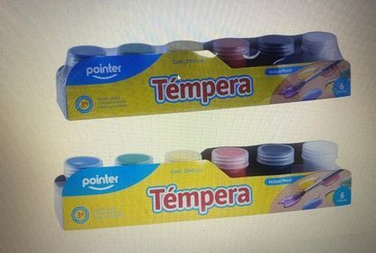 Tempera X6 Colores Pointer Al Mayor Y Detal 