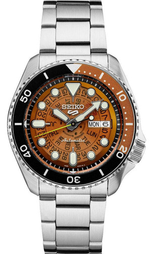 Reloj Seiko Srpj47 Para Hombre De 42.5 Mm Esfera Naranja 5