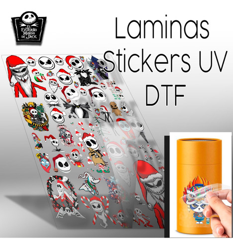 Stickers Uv Dtf El Extraño Mundo De Jack