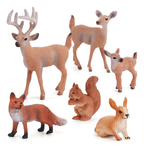 Juguetes De Animales En Miniatura, 6 Piezas, Figuras Del Bos