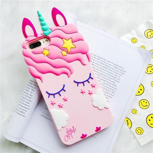  Funda Para iPhone Unicornio Durmiendo Nube Arcoiris 3d Dama