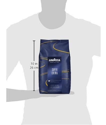 Paq 3 Café Lavazza Supercrema 1 Kg Café Grano Entero Tostado