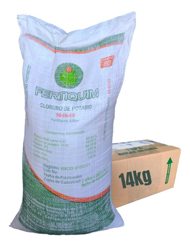 Fertilizante 0-0-60 K Cl 14 Kg