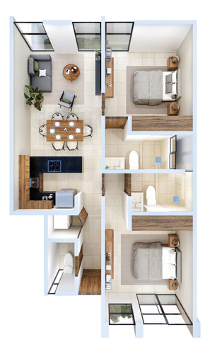 Departamentos(b) En Venta En Baura En Santa Gertrudis Copó