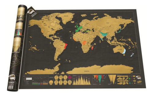 Mapa Para Raspar Scratch Map Deluxe Edition 82x59cm Raspable