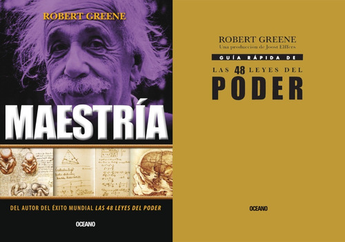 2 Libros Maestría + Guía 48 Leyes Robert Greene - Oceano