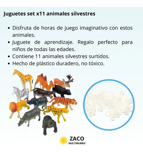 Juguete Animales Promo 10+1 Figuras Divertidas Plástico