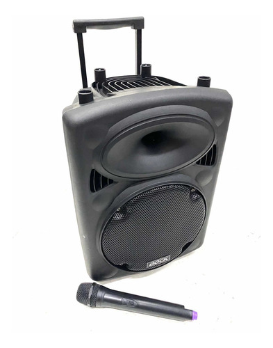 Caixa Acustica Ativa Bock 12v Com Microfone Sem Fio Novo