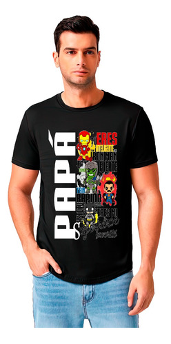 Polera Dia Del Padre Eres Inteligente Como Iron Man Héroe 76