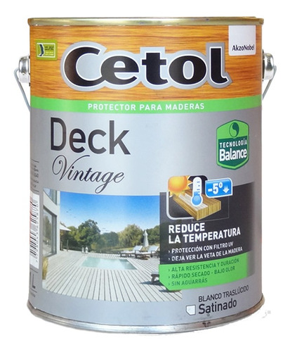 Cetol Deck Vintage Impregnante Satinado 4 Lts Prestigio